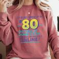 80s Nostalgia Retro Humor So Glad I Grew Up In The 80s Comfort Colors Sweatshirt Orchid