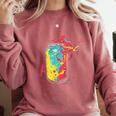 80s Nostalgia Soda Can Comfort Colors Sweatshirt Orchid