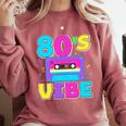 80's Vibe Retro Style Cassette Tape Nostalgia 1980s Party Comfort Colors Sweatshirt Orchid