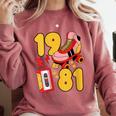 80s Vibes Mixed Tapes & Roller Skates 1981 Nostalgia Retro Comfort Colors Sweatshirt Orchid 80s Vibes Mixed Tapes & Roller Skates 1981 Nostalgia Retro Comfort Colors Sweatshirt Orchid