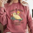 90s Manatee Humor Please Patient I'm From The 1900s Comfort Colors Sweatshirt Orchid 90s Manatee Humor Please Patient I'm From The 1900s Comfort Colors Sweatshirt Orchid