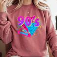 90's Vibe Retro Style Cassette Tape Nostalgia 1990s Party Comfort Colors Sweatshirt Orchid