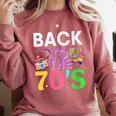Back To The 70's Mixtape Era Nostalgia Retro 1970 70's Style Comfort Colors Sweatshirt Orchid