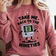 Take Me Back To The Nineties 90's Retro Gamer Nostalgia Comfort Colors Sweatshirt Orchid