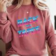 Back To Tapes Retro 80s Cassette Mixtape Nostalgia Comfort Colors Sweatshirt Orchid