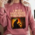 Bigfoot Saturday Morning Nostalgia Comfort Colors Sweatshirt Orchid