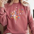 Book Dandelion Reading Lover Bookworm Bookish Librarian Read Comfort Colors Sweatshirt Orchid