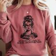Book Lover Bent Over a Book Comfort Colors Sweatshirt Orchid