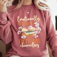 Book Lover Emotionally Attached To Fictional Characters Comfort Colors Sweatshirt Orchid Book Lover Emotionally Attached To Fictional Characters Comfort Colors Sweatshirt Orchid