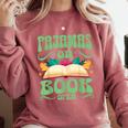 Book And Pajama Pajamas On Book Open Comfort Colors Sweatshirt Orchid Book And Pajama Pajamas On Book Open Comfort Colors Sweatshirt Orchid