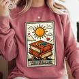Book Reading Tarot Card The Reader Comfort Colors Sweatshirt Orchid