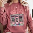 Take Me To The Book Store Librarians Valentine's Day Premium Comfort Colors Sweatshirt Orchid