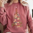 All Booked For Christmas Book Comfort Colors Sweatshirt Orchid All Booked For Christmas Book Comfort Colors Sweatshirt Orchid