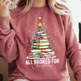 All Booked For Christmas Coquette Books Teacher Xmas Tree Comfort Colors Sweatshirt Orchid All Booked For Christmas Coquette Books Teacher Xmas Tree Comfort Colors Sweatshirt Orchid
