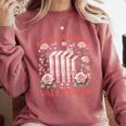All Booked For Valentines Shirt Romantic Cupid Roses Books Comfort Colors Sweatshirt Orchid