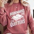 Bookmarks Quote Library Book Reader Comfort Colors Sweatshirt Orchid