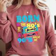 Born In The 80's But 90's Made Me Nostalgia Cassette Tape Comfort Colors Sweatshirt Orchid