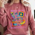 Born In The 80s Raised In The 90s Nostalgia Retro Memories Comfort Colors Sweatshirt Orchid