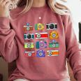 Camera Hand Drawn Old Nostalgia Retro Lens Styles Comfort Colors Sweatshirt Orchid