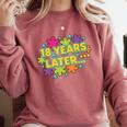 Cartoons Retro 18 Years Later Groovy Pop Art Nostalgia Comfort Colors Sweatshirt Orchid Cartoons Retro 18 Years Later Groovy Pop Art Nostalgia Comfort Colors Sweatshirt Orchid