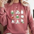 Cat Reading Book Funny Christmas Cat Book Lover Librarian Men Women Kids Comfort Colors Sweatshirt Orchid