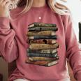 Celebrating History Month Floral Books Teacher Comfort Colors Sweatshirt Orchid