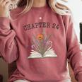 Chapter 24 Book Lovers & Readers 24th Birthday Wildflowers Comfort Colors Sweatshirt Orchid Chapter 24 Book Lovers & Readers 24th Birthday Wildflowers Comfort Colors Sweatshirt Orchid