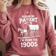 Charming Slow Life Please Be Patient I'm From The 1900s Comfort Colors Sweatshirt Orchid Charming Slow Life Please Be Patient I'm From The 1900s Comfort Colors Sweatshirt Orchid