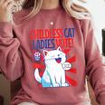 Childless Cat Ladies Vote Kamala Harris Cute Comic Book Cat Comfort Colors Sweatshirt Orchid Childless Cat Ladies Vote Kamala Harris Cute Comic Book Cat Comfort Colors Sweatshirt Orchid