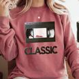 Classic VHS Tape Nostalgia Retro Comfort Colors Sweatshirt Orchid
