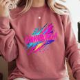 Cowabunga Retro 80s 90s Nostalgia Slang Neon Grunge Art Comfort Colors Sweatshirt Orchid