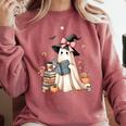 Cute Ghost Reading Book Librarian Book Lover Comfort Colors Sweatshirt Orchid Cute Ghost Reading Book Librarian Book Lover Comfort Colors Sweatshirt Orchid