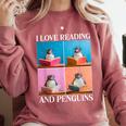 Cute Penguin Reading Book School Librarian Teacher Student Comfort Colors Sweatshirt Orchid Cute Penguin Reading Book School Librarian Teacher Student Comfort Colors Sweatshirt Orchid