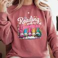 Cute Reading With My Gnomies Gnome Book Bookworm Lover Comfort Colors Sweatshirt Orchid Cute Reading With My Gnomies Gnome Book Bookworm Lover Comfort Colors Sweatshirt Orchid