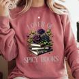 Dark Romance Book Lover Spicy Books Bookish Merch Morally Comfort Colors Sweatshirt Orchid