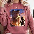 David And Goliath Bible Book Of Samuel Famous Bible Story Comfort Colors Sweatshirt Orchid