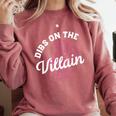 Dibs On The Villain Dark Romance Books Skeleton Morally Grey Comfort Colors Sweatshirt Orchid