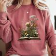Easily Distracted By Cats And Books Comfort Colors Sweatshirt Orchid