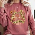 Elder Emo Club Skeleton Hands Heart Nostalgia Comfort Colors Sweatshirt Orchid