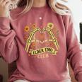 Elder Emo Club Skeleton Hands Heart Nostalgia Comfort Colors Sweatshirt Orchid