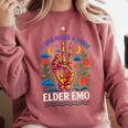 Elder Emo Nostalgia Skeleton Hand Comfort Colors Sweatshirt Orchid