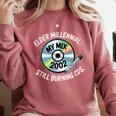 Elder Millennials Embracing 90s CDs Nostalgia Vibes Comfort Colors Sweatshirt Orchid
