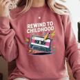 Elder Millennials Embracing 90s Rewind Nostalgia Vibes Comfort Colors Sweatshirt Orchid