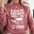 Endearing Wagon Humor Please Be Patient I'm From The 1900s Comfort Colors Sweatshirt Orchid Endearing Wagon Humor Please Be Patient I'm From The 1900s Comfort Colors Sweatshirt Orchid