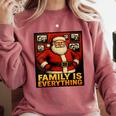 Family Christmas Retro Santa Holiday Nostalgia Vibes Comfort Colors Sweatshirt Orchid