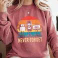 Never Forget Retro 80s 90s Floppy VHS Cassette Nostalgia Comfort Colors Sweatshirt Orchid Never Forget Retro 80s 90s Floppy VHS Cassette Nostalgia Comfort Colors Sweatshirt Orchid