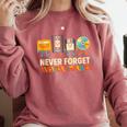 Never Forget Retro Cassette VHS Floppy CD Nostalgia Humor Comfort Colors Sweatshirt Orchid Never Forget Retro Cassette VHS Floppy CD Nostalgia Humor Comfort Colors Sweatshirt Orchid