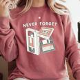 Never Forget VHS Tape Cassette Floppy Disk Nostalgia 80s 90s Comfort Colors Sweatshirt Orchid Never Forget VHS Tape Cassette Floppy Disk Nostalgia 80s 90s Comfort Colors Sweatshirt Orchid