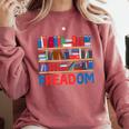 Freadom To Read Book Lover Reading Freedom Comfort Colors Sweatshirt Orchid