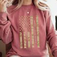 Frutiger Aero Aesthetic Retro Tech Desert Camo Distressed Comfort Colors Sweatshirt Orchid